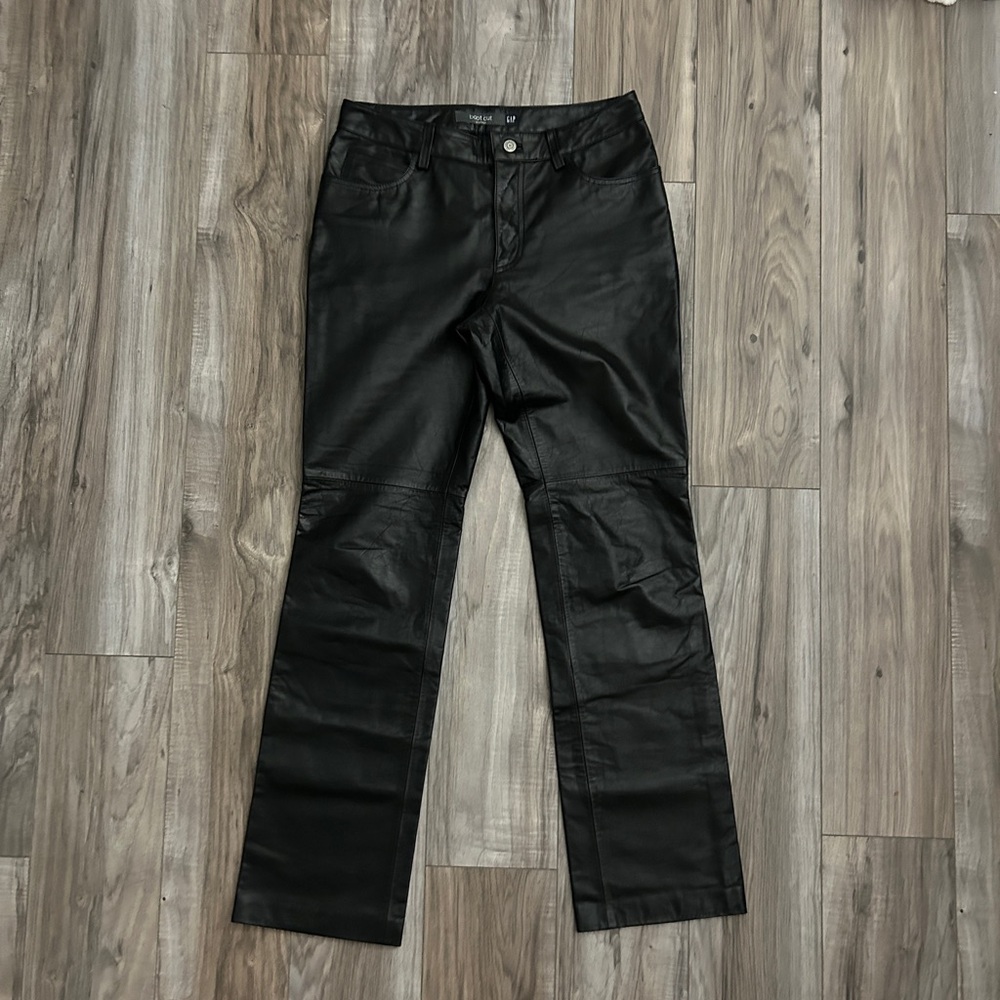 Black Genuine Leather Pants